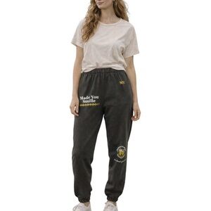 Kids Black Joggers with 'Made You Smile' Design